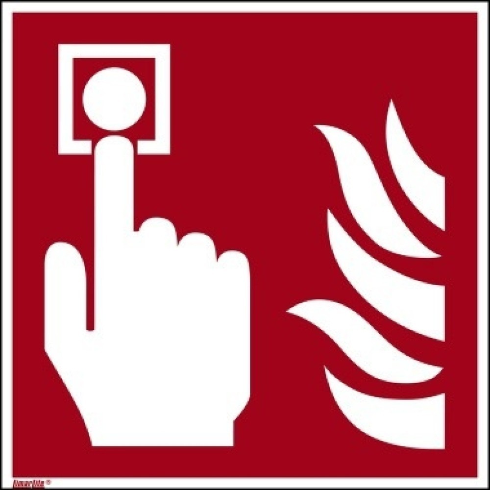 Produktabbildung: Hinweisschild Brandmelder ISO 7010/F005 200x200mm PVC