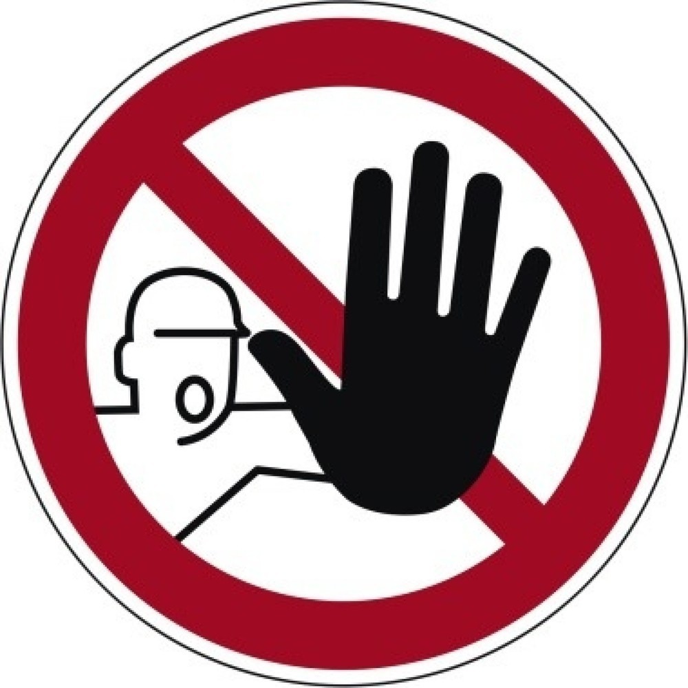 Produktabbildung: Hinweisschild Zutritt für Unbefugte verboten P06 rund 200mm PVC