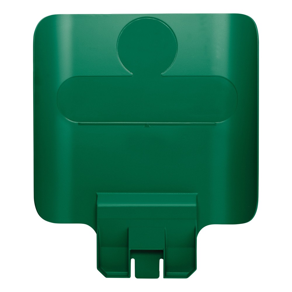 Produktabbildung: Hinweistafel für Rubbermaid® Slim Jim Recycling-Station, grün