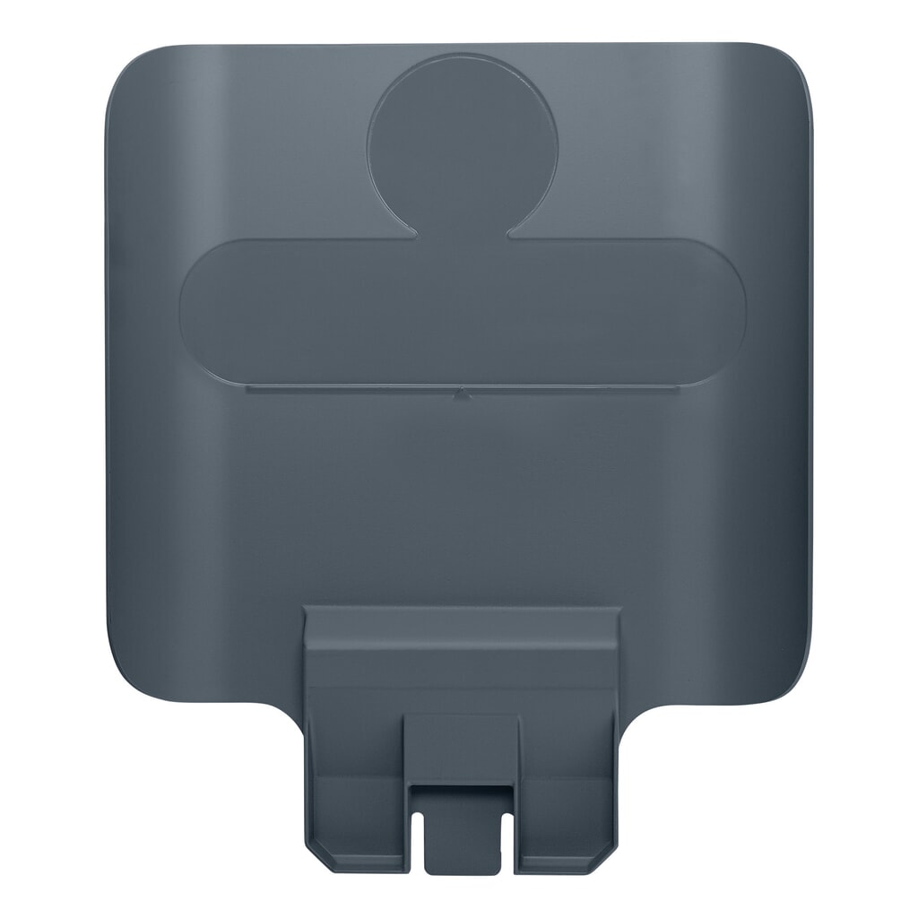 Produktabbildung: Hinweistafel für Rubbermaid® Slim Jim Recycling-Station, grau