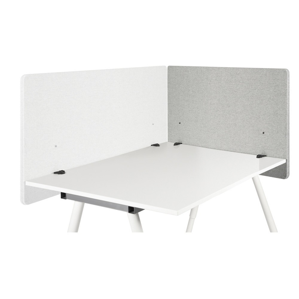 Produktabbildung Nr. 3: hjh OFFICE Akustik Tischtrennwand FLEXMIUT D SIDE 80 cm, hellgrau