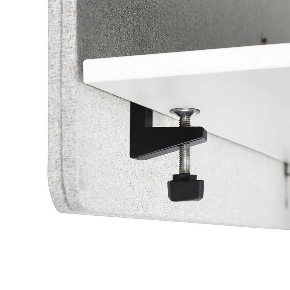 Produktabbildung Nr. 4: hjh OFFICE Akustik Tischtrennwand FLEXMIUT D SIDE 80 cm, hellgrau