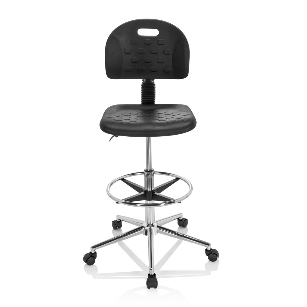hjh OFFICE Ergonomischer Hocker / Arbeitshocker TOP WORK 23 I Hartschaum, schwarz Produktabbildung: hjh OFFICE Ergonomischer Hocker / Arbeitshocker TOP WORK 23 I Hartschaum, schwarz