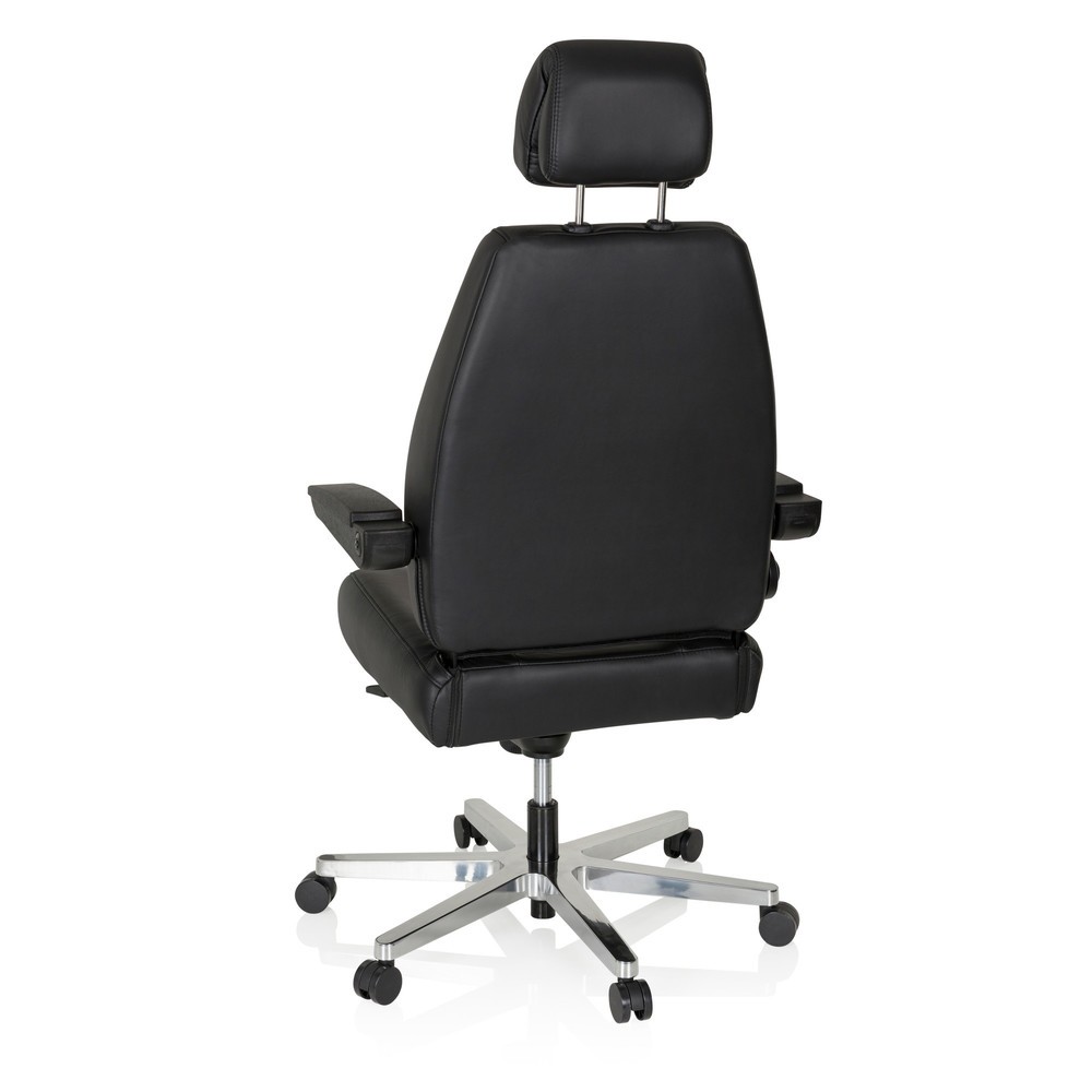 Produktabbildung Nr. 6: hjh OFFICE Arbeitsstuhl / Chefsessel 24 HOURS Leder, schwarz
