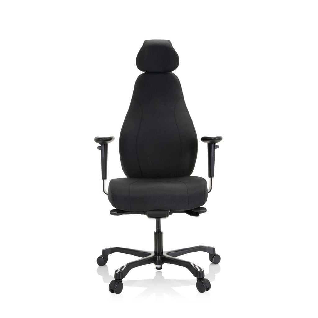 Produktabbildung: hjh OFFICE Arbeitsstuhl / Chefsessel RESISTIO XXL Stoff, schwarz