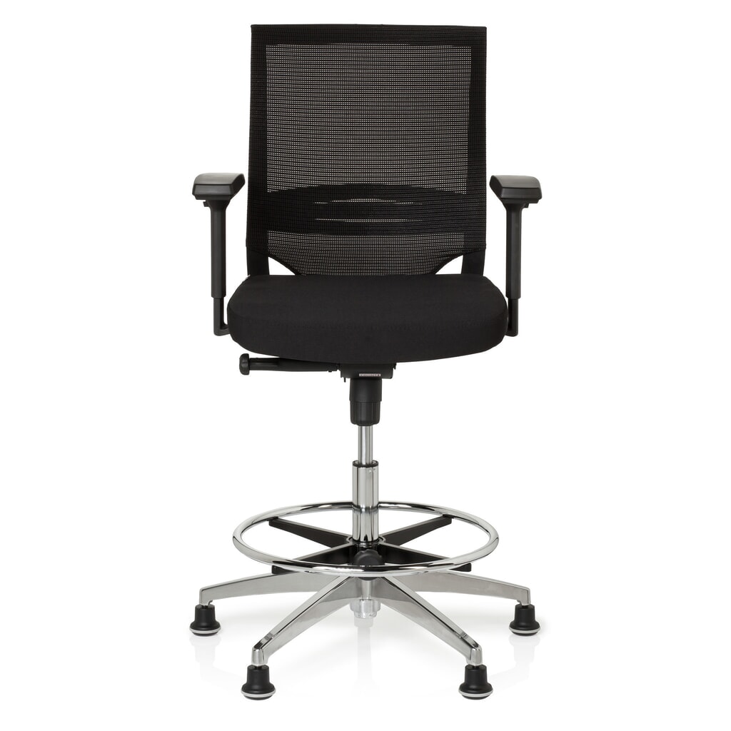 hjh OFFICE Arbeitsstuhl / Counterstuhl TOP WORK 77 Stoff, schwarz Produktabbildung: hjh OFFICE Arbeitsstuhl / Counterstuhl TOP WORK 77 Stoff, schwarz