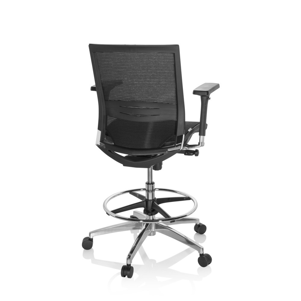 Produktabbildung Nr. 5: hjh OFFICE Arbeitsstuhl / Counterstuhl TOP WORK 78 Netzstoff, schwarz