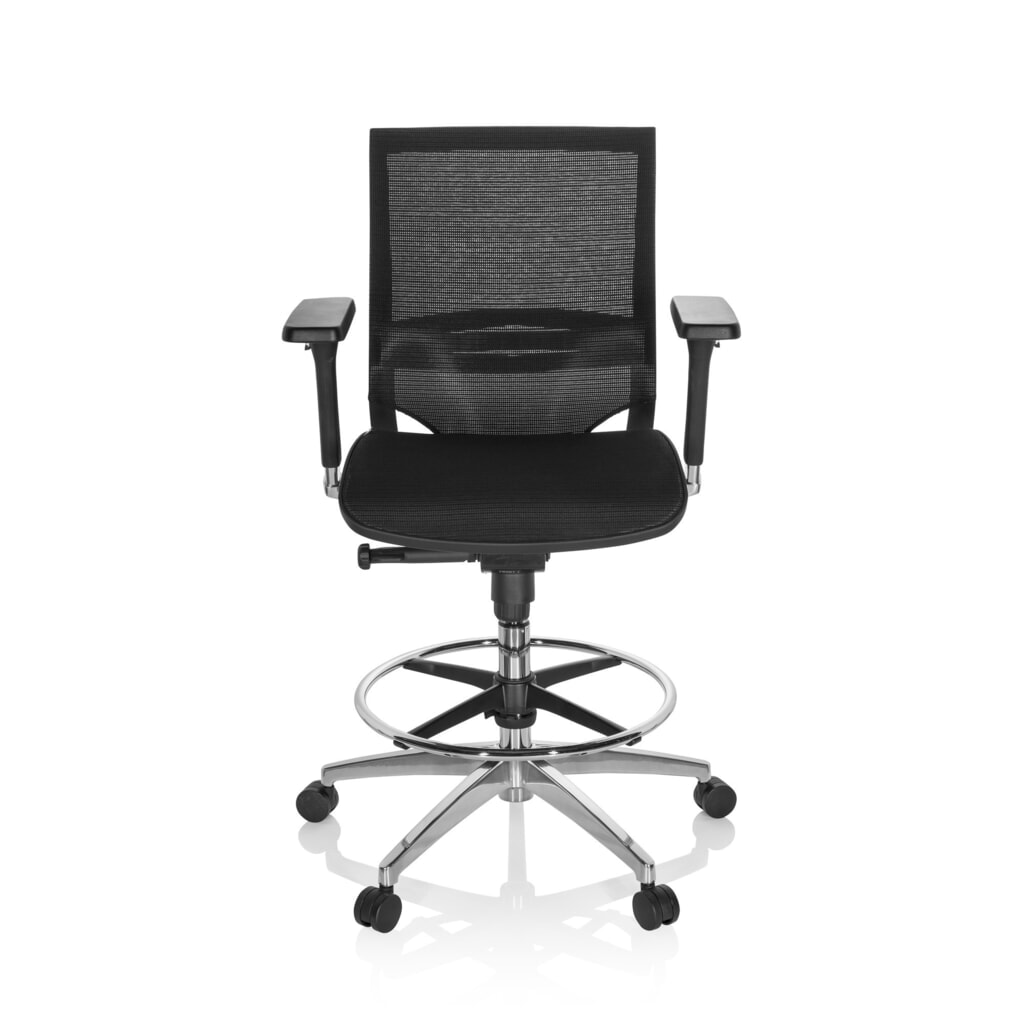 hjh OFFICE Arbeitsstuhl / Counterstuhl TOP WORK 78 Netzstoff, schwarz Produktabbildung: hjh OFFICE Arbeitsstuhl / Counterstuhl TOP WORK 78 Netzstoff, schwarz