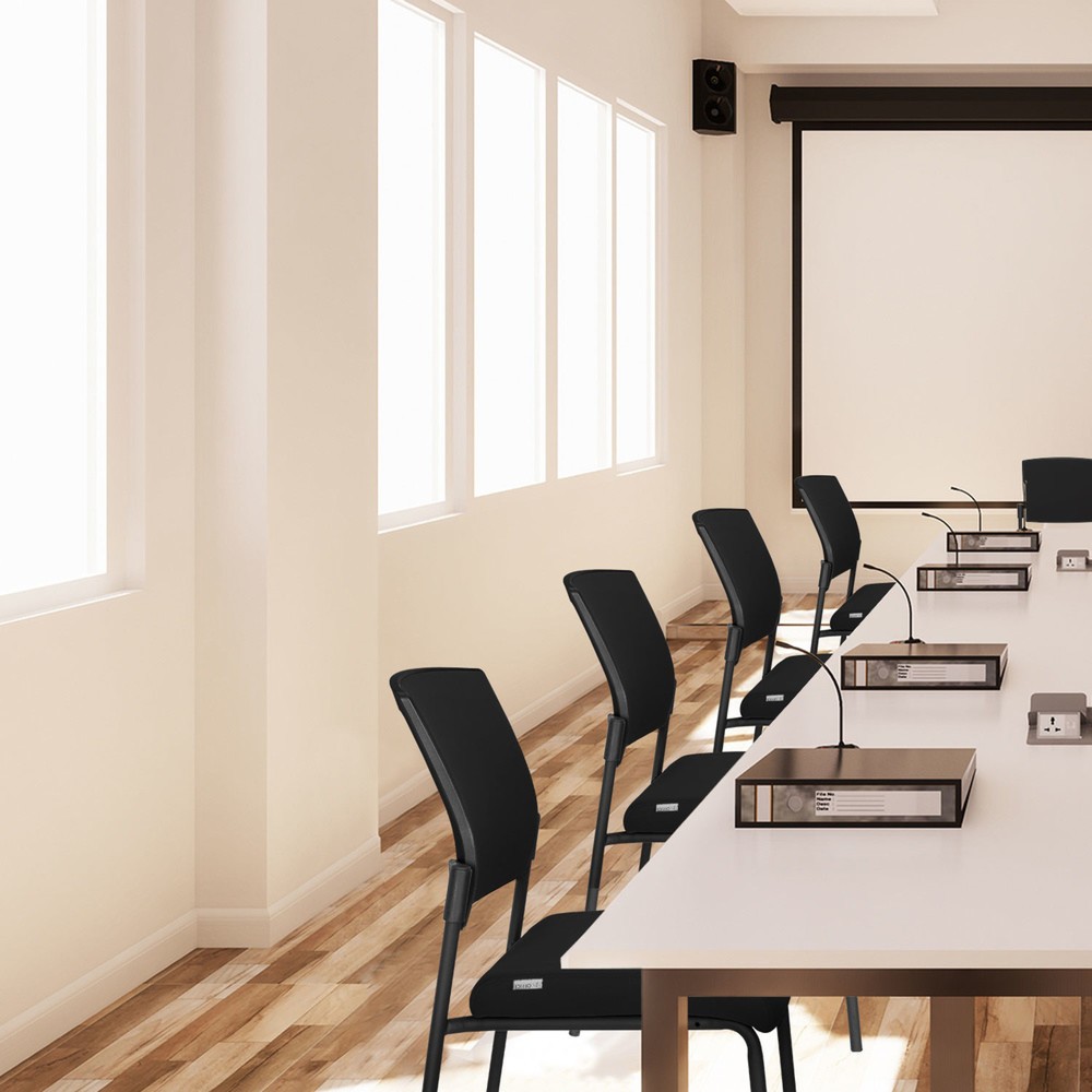 Produktabbildung Nr. 5: hjh OFFICE Besucherstuhl / Konferenzstuhl K9 V PRO Stoff, schwarz