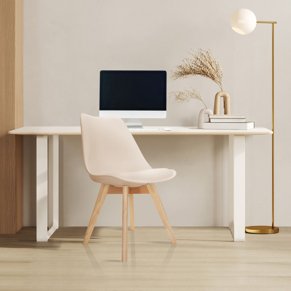 Produktabbildung Nr. 4: hjh OFFICE Besucherstuhl / Schalenstuhl SCANDI Kunststoff, 4er Pack, beige