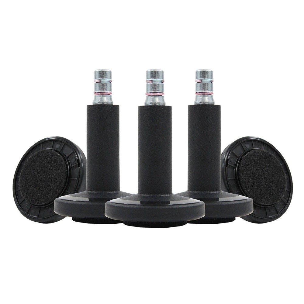 Produktabbildung Nr. 3: hjh OFFICE 5x Bodengleiter STATO-M Stift 11 mm / 60 mm Standfüße mit Filz, (5er Pack), schwarz
