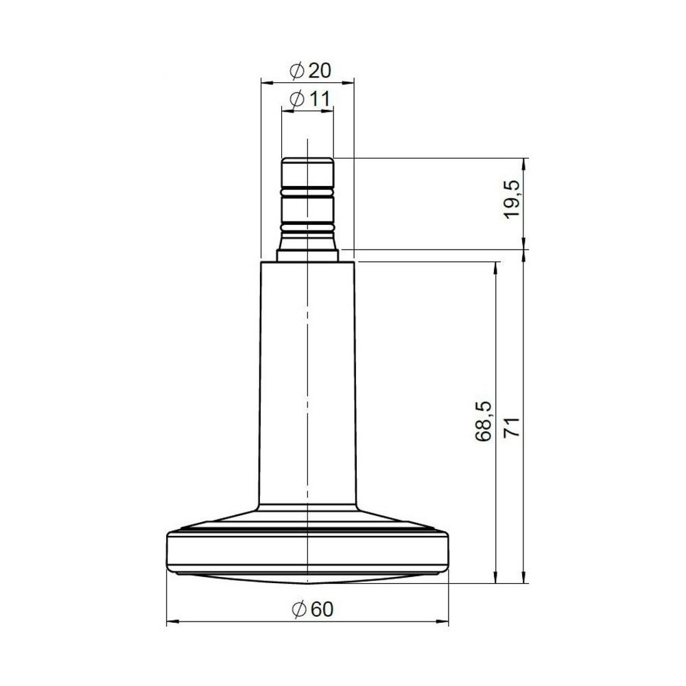 Produktabbildung Nr. 4: hjh OFFICE 5x Bodengleiter STATO-M Stift 11 mm / 60 mm Standfüße, (5er Pack), schwarz