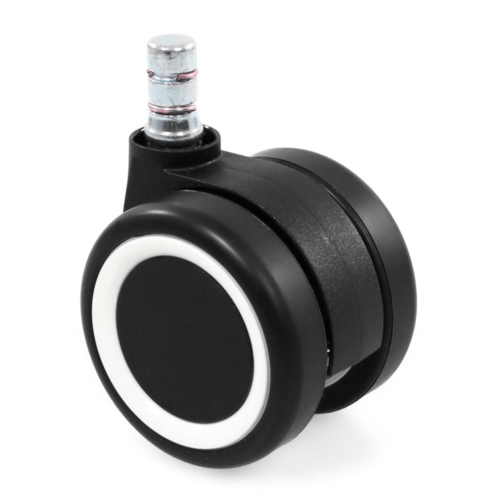hjh OFFICE 5x Hartbodenrollen ROLO COLOR 60 11 mm / 60 mm Büro-Stuhl-Rollen für Hartböden (5er Pack), schwarz/weiß Produktabbildung Nr. 1: hjh OFFICE 5x Hartbodenrollen ROLO COLOR 60 11 mm / 60 mm Büro-Stuhl-Rollen für Hartböden (5er Pack), schwarz/weiß