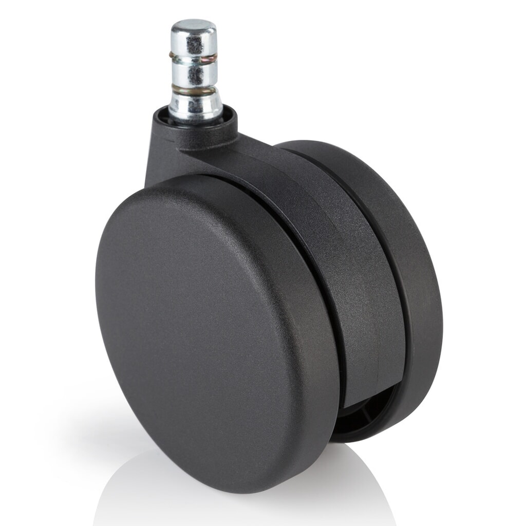 hjh OFFICE 5x Teppichrollen ROLO No-Noise 11 mm / 75mm Büro-Stuhl-Rollen für Teppich, (5er Pack) Produktabbildung Nr. 1: hjh OFFICE 5x Teppichrollen ROLO No-Noise 11 mm / 75mm Büro-Stuhl-Rollen für Teppich, (5er Pack)