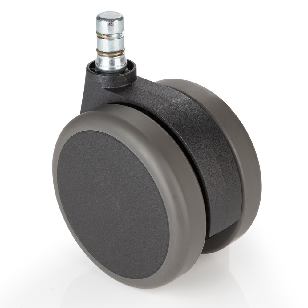 Produktabbildung: hjh OFFICE 5x Hartbodenrollen ROLO No-Noise 11 mm / 75mm Büro-Stuhl-Rollen für Hartböden, (5er Pack)