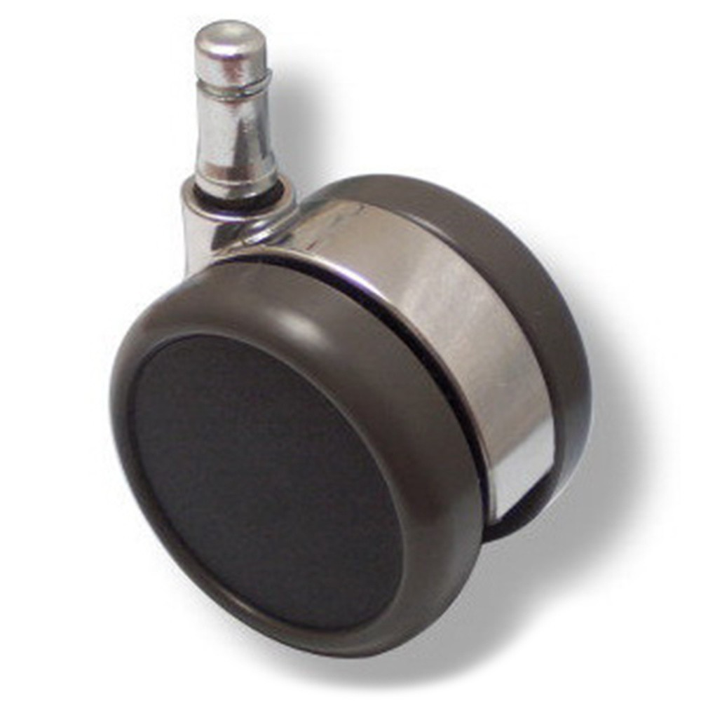 Produktabbildung Nr. 1: hjh OFFICE 5x Design-Rollen ROLO LUX 11 mm / 65 mm Büro-Stuhl-Rollen für Hartböden Chrom, (5er Pack)