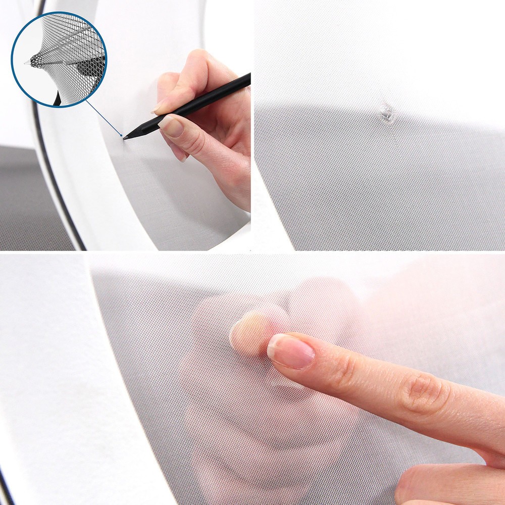 Produktabbildung Nr. 5: hjh OFFICE Bürostuhl / Drehstuhl ASPEN WHITE PRO Netzstoff transparent / Sitz Stoff, grau