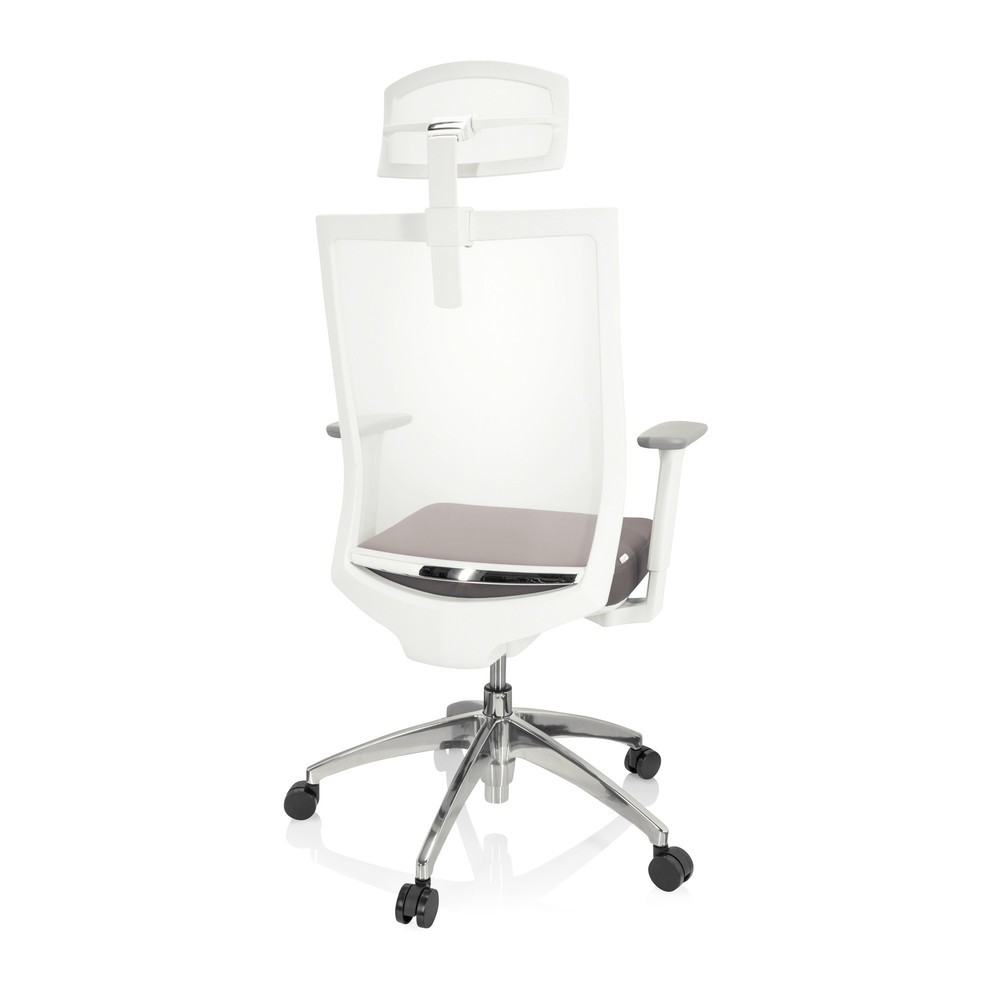 Produktabbildung Nr. 11: hjh OFFICE Bürostuhl / Drehstuhl ASPEN WHITE PRO Netzstoff transparent / Sitz Stoff, grau