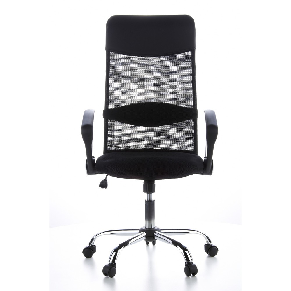 Produktabbildung: hjh OFFICE Bürostuhl / Chefsessel ARIA HIGH Stoff, schwarz