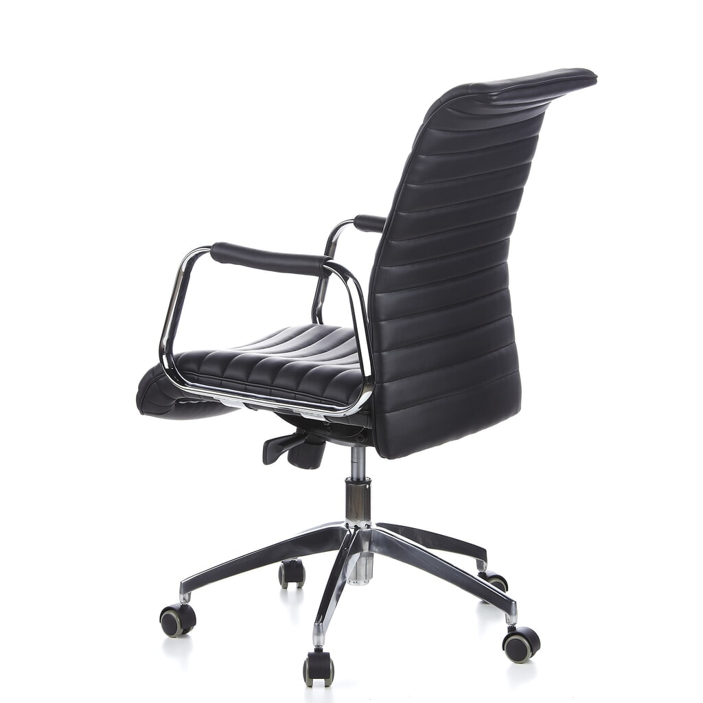 hjh OFFICE Bürostuhl / Chefsessel ASPERA 10 Leder, schwarz Produktabbildung Nr. 9: hjh OFFICE Bürostuhl / Chefsessel ASPERA 10 Leder, schwarz