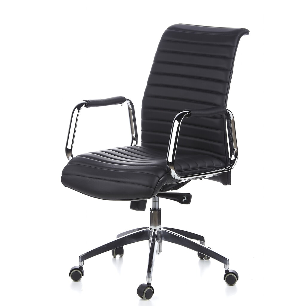 hjh OFFICE Bürostuhl / Chefsessel ASPERA 10 Leder, schwarz Produktabbildung Nr. 11: hjh OFFICE Bürostuhl / Chefsessel ASPERA 10 Leder, schwarz