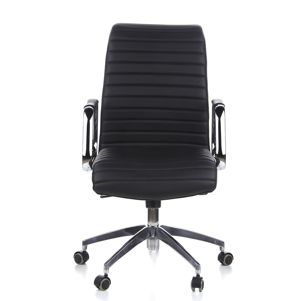 Produktabbildung: hjh OFFICE Bürostuhl / Chefsessel ASPERA 10 Leder, schwarz