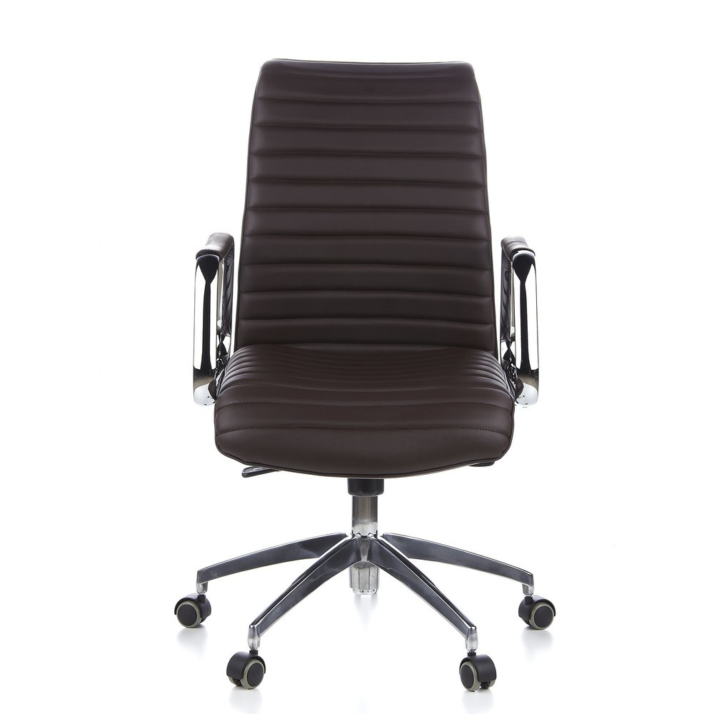 Produktabbildung: hjh OFFICE Bürostuhl / Chefsessel ASPERA 10 Leder, braun