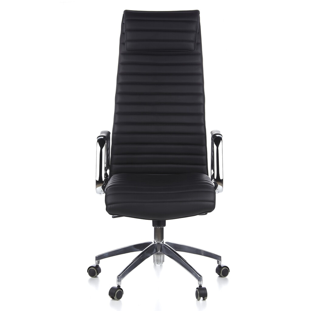 Produktabbildung Nr. 1: hjh OFFICE Bürostuhl / Chefsessel ASPERA 20 Leder, schwarz