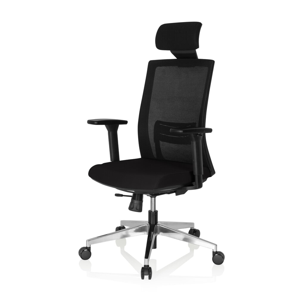 Produktabbildung Nr. 10: hjh OFFICE Bürostuhl / Chefsessel CAPTIVA Stoff/Netzstoff, schwarz