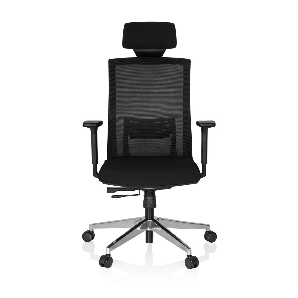 Produktabbildung: hjh OFFICE Bürostuhl / Chefsessel CAPTIVA Stoff/Netzstoff, schwarz