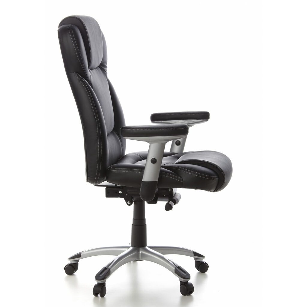 hjh OFFICE Bürostuhl / Chefsessel EMBASSY 200 Leder, schwarz Produktabbildung Nr. 5: hjh OFFICE Bürostuhl / Chefsessel EMBASSY 200 Leder, schwarz