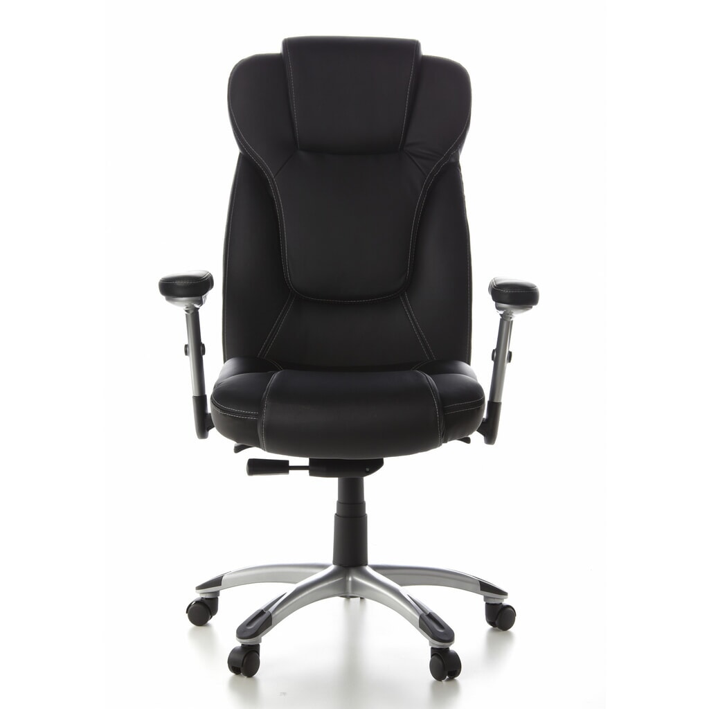 hjh OFFICE Bürostuhl / Chefsessel EMBASSY 200 Leder, schwarz Produktabbildung: hjh OFFICE Bürostuhl / Chefsessel EMBASSY 200 Leder, schwarz