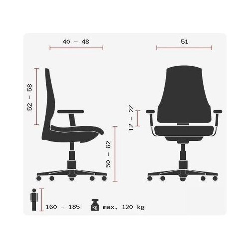 Produktabbildung Nr. 11: hjh OFFICE Bürostuhl / Chefsessel ERGOHUMAN STD BASE LN Leder, schwarz
