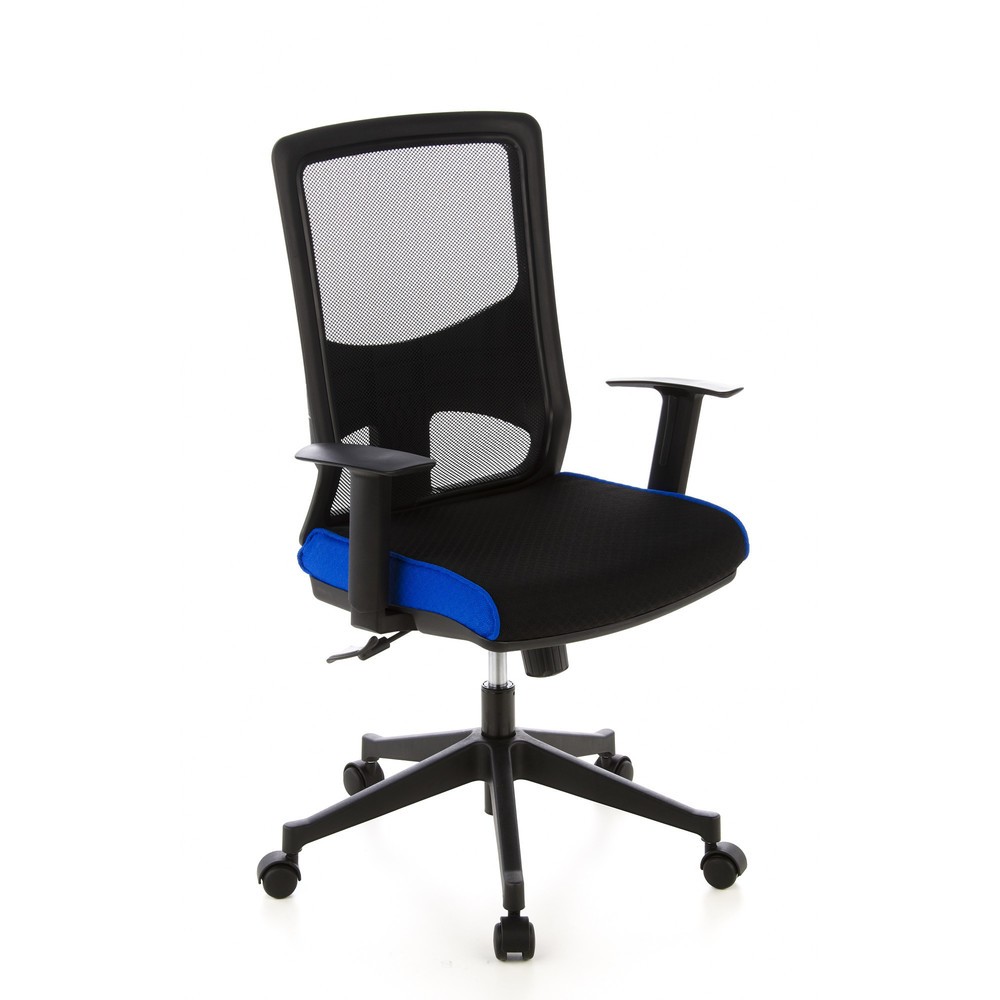 Produktabbildung Nr. 2: hjh OFFICE Bürostuhl / Chefsessel LAVITA Stoff, schwarz/blau