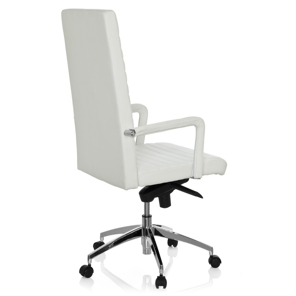 Produktabbildung Nr. 4: hjh OFFICE Bürostuhl / Chefsessel LENGA Leder, weiß