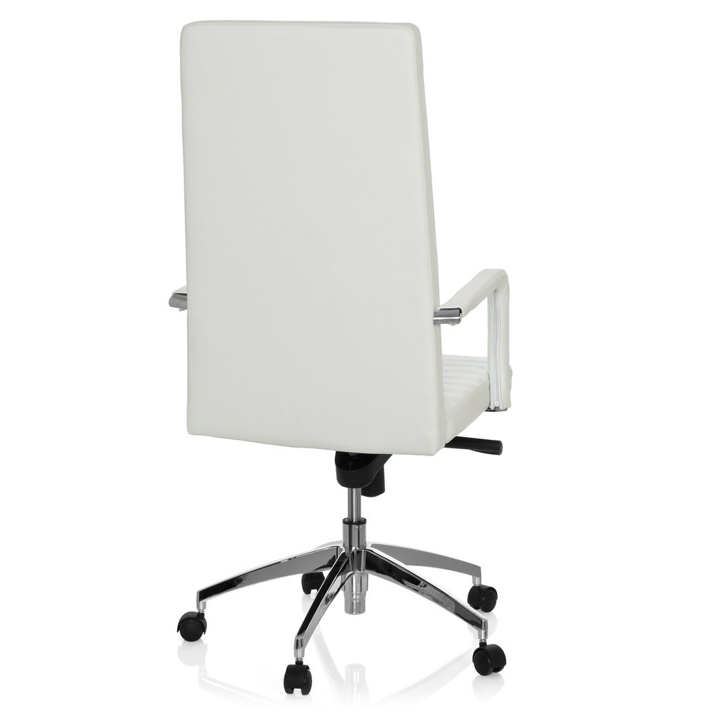 Produktabbildung Nr. 5: hjh OFFICE Bürostuhl / Chefsessel LENGA Leder, weiß