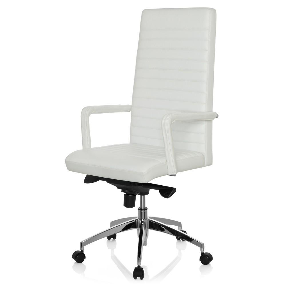 Produktabbildung Nr. 9: hjh OFFICE Bürostuhl / Chefsessel LENGA Leder, weiß