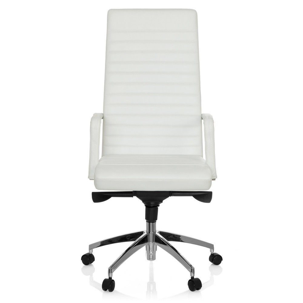 Produktabbildung Nr. 1: hjh OFFICE Bürostuhl / Chefsessel LENGA Leder, weiß
