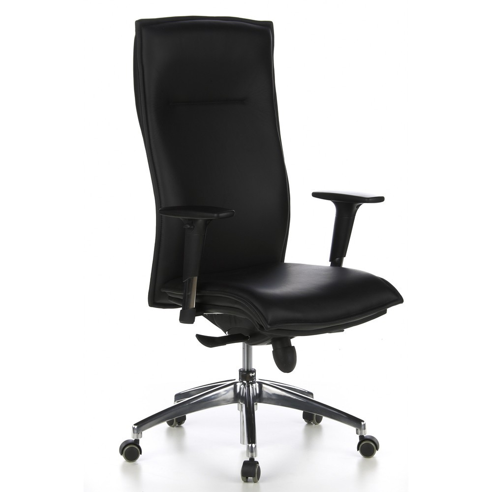 Produktabbildung Nr. 2: hjh OFFICE Bürostuhl / Chefsessel MURANO 20 Leder, schwarz