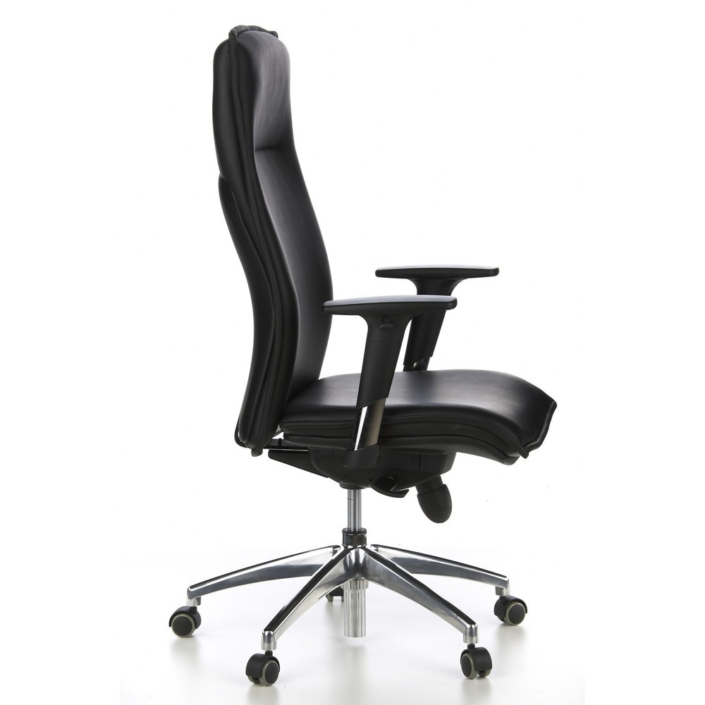 Produktabbildung Nr. 3: hjh OFFICE Bürostuhl / Chefsessel MURANO 20 Leder, schwarz