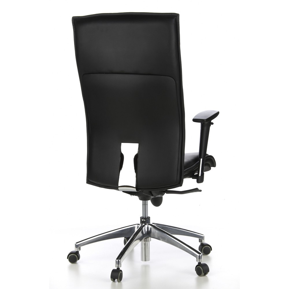 Produktabbildung Nr. 5: hjh OFFICE Bürostuhl / Chefsessel MURANO 20 Leder, schwarz