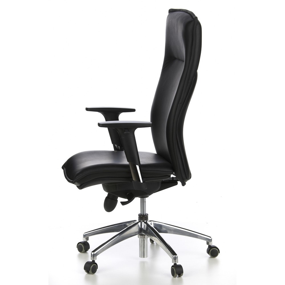 Produktabbildung Nr. 8: hjh OFFICE Bürostuhl / Chefsessel MURANO 20 Leder, schwarz