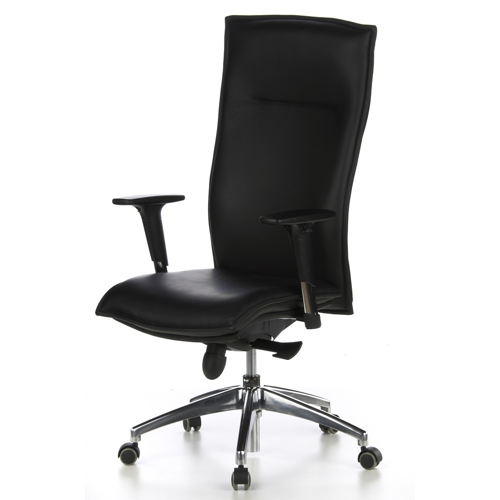 Produktabbildung Nr. 9: hjh OFFICE Bürostuhl / Chefsessel MURANO 20 Leder, schwarz