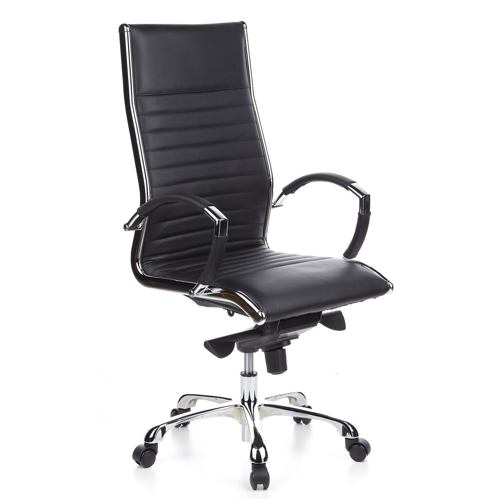 Produktabbildung Nr. 3: hjh OFFICE Bürostuhl / Chefsessel PARMA 20 Leder, schwarz