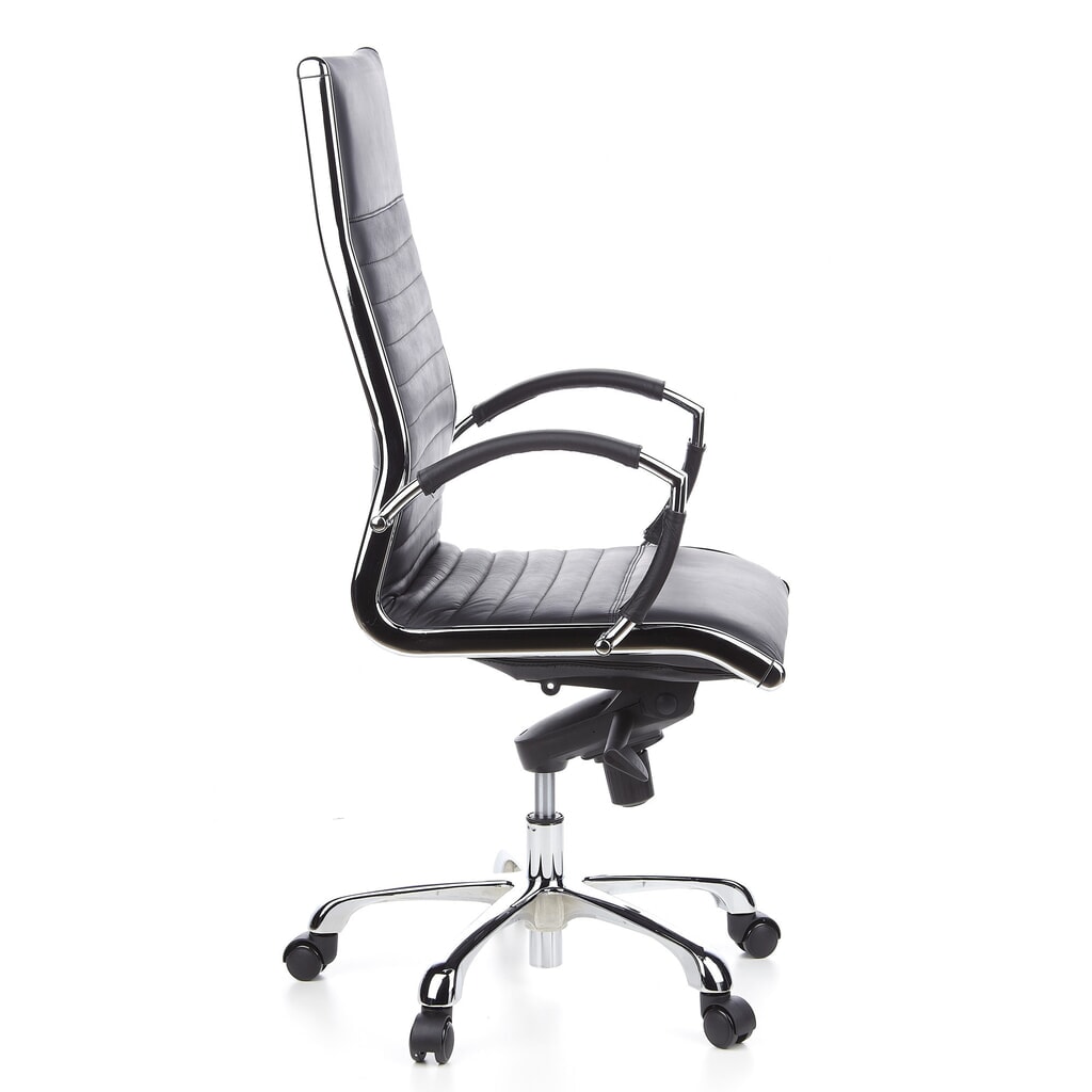 hjh OFFICE Bürostuhl / Chefsessel PARMA 20 Leder, schwarz Produktabbildung Nr. 4: hjh OFFICE Bürostuhl / Chefsessel PARMA 20 Leder, schwarz