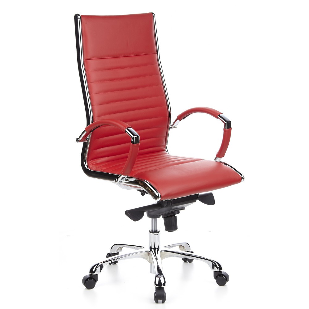 Produktabbildung Nr. 2: hjh OFFICE Bürostuhl / Chefsessel PARMA 20 Leder, rot