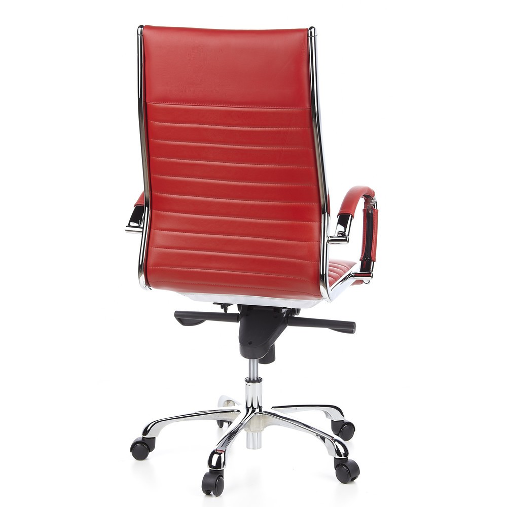 Produktabbildung Nr. 5: hjh OFFICE Bürostuhl / Chefsessel PARMA 20 Leder, rot