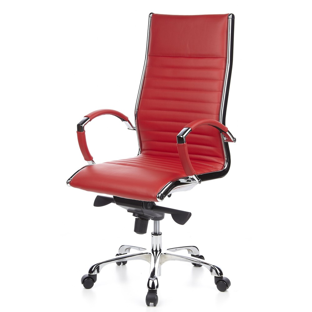 Produktabbildung Nr. 9: hjh OFFICE Bürostuhl / Chefsessel PARMA 20 Leder, rot