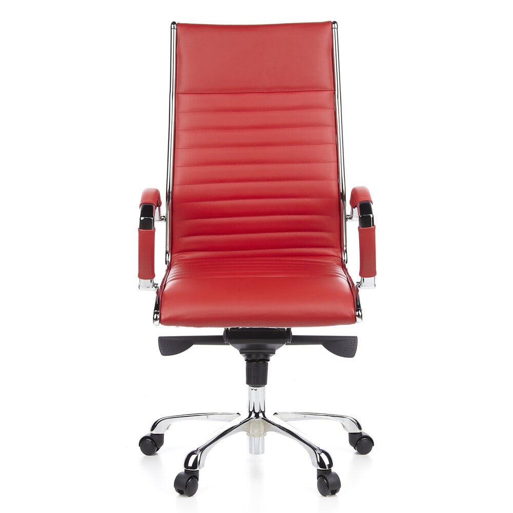 Produktabbildung: hjh OFFICE Bürostuhl / Chefsessel PARMA 20 Leder, rot