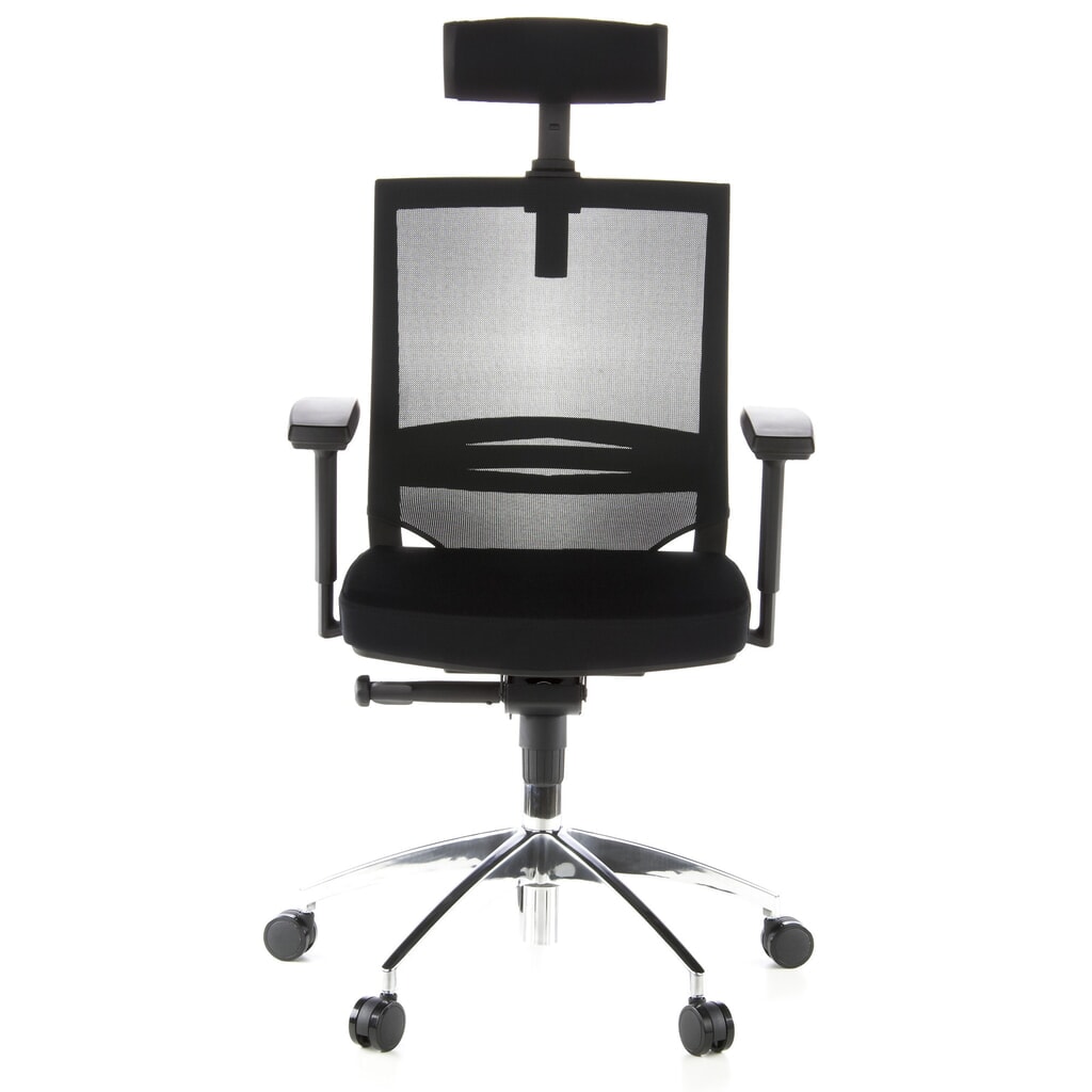 Produktabbildung: hjh OFFICE Bürostuhl / Chefsessel PORTO MAX Stoff, schwarz